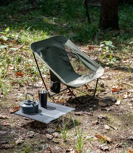 Vista 8 de iClimb 1 mesa plegable y 1 paquete de silla plegable baja, ultraligero y compacto para una sola persona al aire libre mochilero camping senderismo