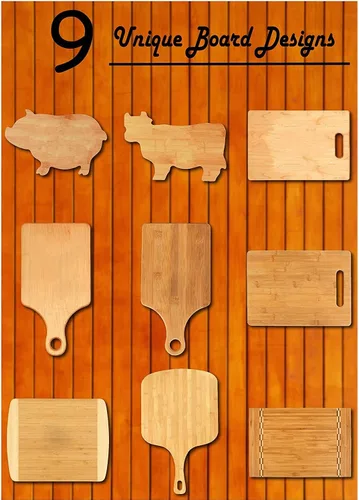 Vista 3 de Tabla de cortar de bambú, personalizable con tu propio texto, diseña tu propia tabla, regalo personalizado, Diseño 01