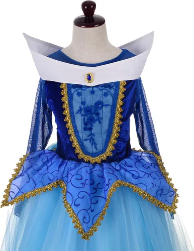 Vista 4 de Lito Angels Disfraz de princesa para niñas, disfraz de Halloween y Navidad con accesorios