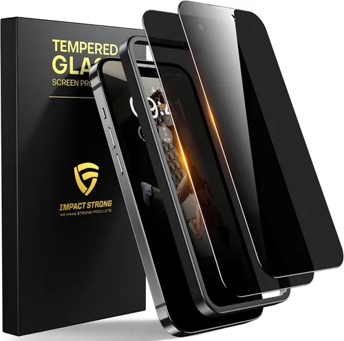 Vista 9 de ImpactStrong Protector de pantalla de privacidad antiespía para iPhone 11 / iPhone XR (6.1 pulgadas), vidrio templado 9H, resistente a roturas