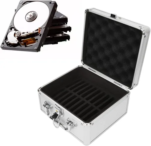 Vista 6 de Dpofirs Almacenamiento de disco duro de 2.5 pulgadas, almacenamiento de disco duro x maleta con 20 bahías, estuche de transporte de disco duro