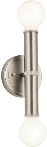Vista 5 de Kichler Torche - Aplique de pared (2 luces, 9.75") en níquel pulido