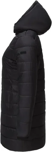 Vista 5 de ONDIAN Long Winter Coats for Women Solid Colour Removable Hood Sleeve Warm Jacket Cotton Coat Hooded Jackets Casual Zip Up