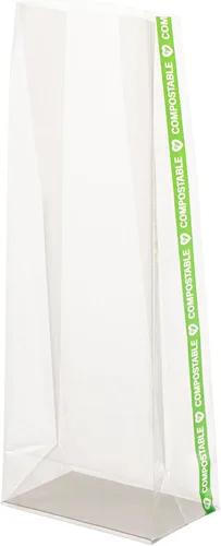 Vista 11 de Restaurantware Bag Tek - Bolsas al por menor de 2 x 1.5 x 5 pulgadas, 100 bolsas duraderas para dulces - Bolsas BOPP transparentes desechables