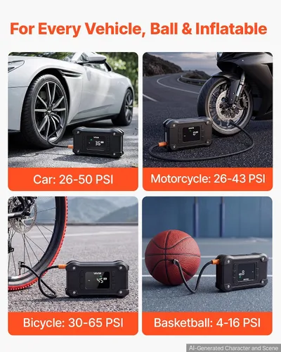 Vista 8 de VEVOR Arrancador de salto con compresor de aire 8000A Peak Car Battery Jump