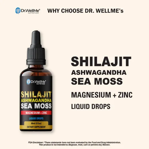Vista 5 de Dr.WellMe Shilajit Ashwagandha - Gotas líquidas de musli y shatavari seguras para musli y shatavari, 2 onzas líquidas para energía natural, refuerzo