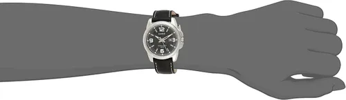 Vista 4 de Casio LTP1314L-8AV Reloj de cuarzo de cuero negro con esfera negra para mujer