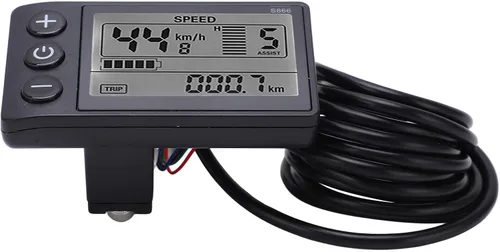 Vista 8 de Goshyda S866 - Computadora para bicicleta, medidor LCD con pantalla eléctrica, panel de control de scooter eléctrico de 24 V, 36 V, 48 V