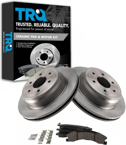 Vista 27 de TRQ Juego de pastillas de freno y rotor de cerámica trasera compatible con Honda Accord V6 1998-02 3.0L con frenos de disco traseros 02-06 Acura RSX