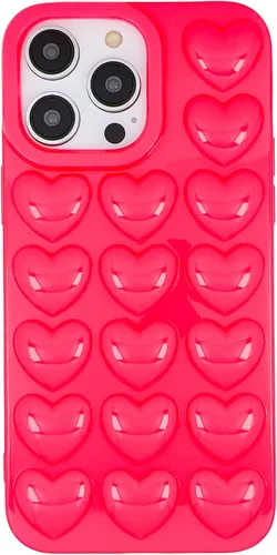 Vista 12 de Funda para iPhone 11 para mujer, funda de gel Kawaii 3D Pop Bubble Heart Kawaii, linda funda para iPhone 11 de 6.1 pulgadas, color negro