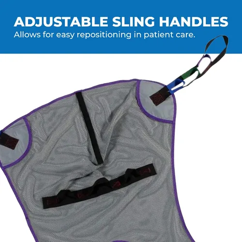 Vista 2 de Patient Aid Eslinga cómoda de cuerpo completo – Tela de malla fácil de lavar para baño y aseo – Cómodo levantamiento seguro para personas mayores