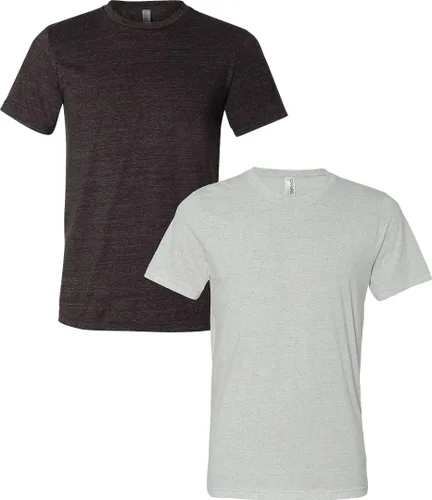 Vista 115 de Bella Canvas 3413c para hombre (1) Triblend verde + (1) Triblend rojo