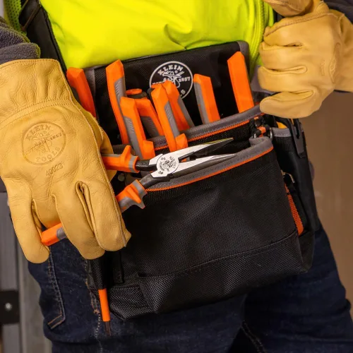 Vista 8 de Klein Tools 9418R - Juego de herramientas aisladas de 1000 V, fabricado en Estados Unidos, con cortador lateral, cortador diagonal, alicates