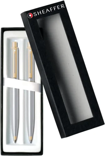 Vista 2 de Sheaffer Sentinel - Juego de lápices mecánicos, cromado, borde dorado