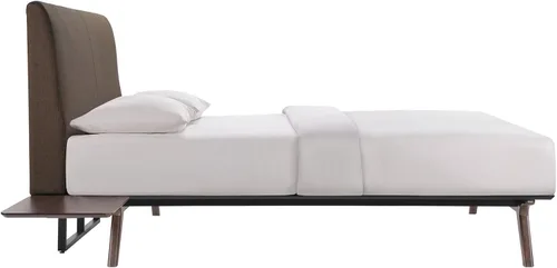Vista 3 de Base de cama Modway Tracy de madera, color beige cappuccino, Madera, Cappuccino marrón
