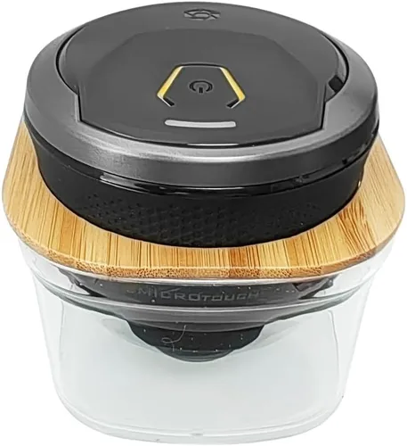 Vista 4 de Soporte de enjuague de bambú compatible con Microtouch Titanium Electric Head Shaver