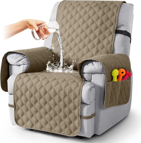 Vista 68 de TAOCOCO Fundas reclinables 100% impermeables, con correas para las piernas, funda de sofá reclinable reversible para silla reclinable, protector
