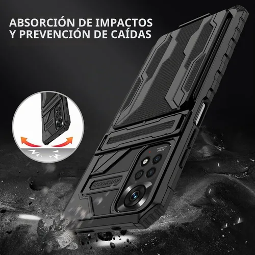 Vista 5 de Asuwish Funda de teléfono para Xiaomi Redmi Note 11S/11 4G con cubierta protectora de pantalla de vidrio templado y soporte delgado para tarjeta