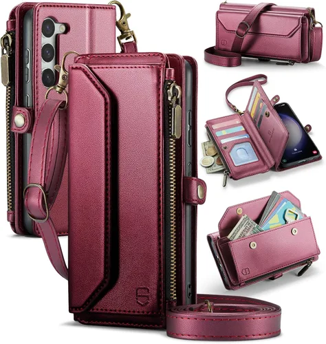 Vista 24 de Strapurs - Funda tipo cartera con correa para Samsung Galaxy S23 5G, color negro
