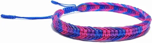 Vista 3 de LAMIBEE Pulsera tibetana con diseño de pansexualidad bisexual LGBT Proud Love Brazaletes de cuerda de amuleto y bohemio para mujeres y hombres