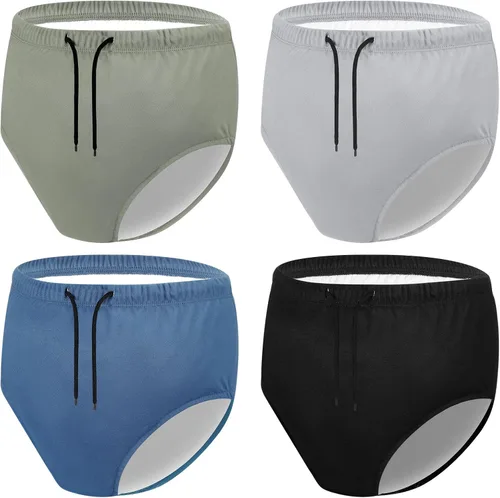 Vista 8 de Cutecrop 4 Piezas de Pañales de Natación Reutilizables para Adultos Pañales de Tela Lavables Pañales a Prueba de Fugas para Necesidades Especiales