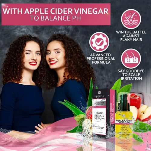 Vista 9 de BELLISSO Set de champú, acondicionador, mascarilla capilar y suero de vinagre de manzana