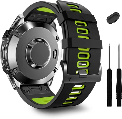 Vista 20 de ZPJPPLX Correa Quickfit de 0.866 pulgadas compatible con Garmin Fenix 8/7/6 epix Pro, correa de silicona para Fenix E/5 Plus/5/tactix quatix 8 7