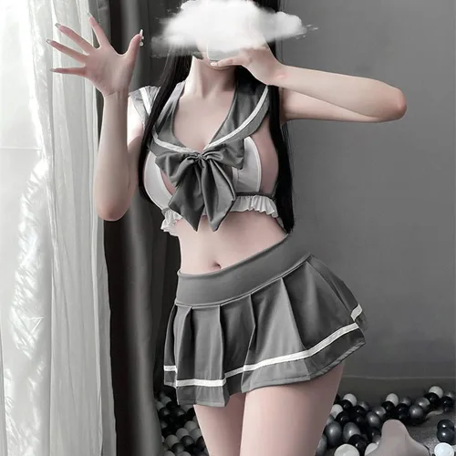Vista 3 de SFBBCLOZ Schoolgirl Lingerie for Women Schoolgirl Outfit Lingerie Cosplay Lingerie Set Costumes for Women Naughty
