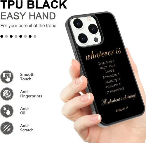 Vista 4 de Funda inspiradora para iPhone 15, 14, 13, 12, 11, Pro, XR, Samsung Galaxy S23, S22, S21, S20, FE, Note 20, Ultra 10, Plus, A03S, A02S, A13, A32