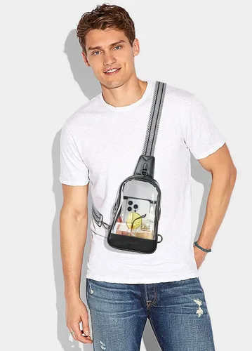 Vista 3 de Shrrie Clear Bag for Stadium Events Transparent Crossbody Bag Clear Purse for Women&Men-Stadium Approved, Concerts&Sports