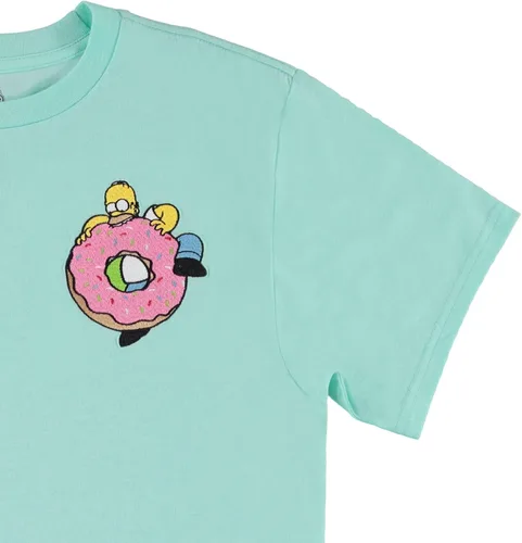 Vista 4 de The Simpsons Homer Simpson - Camiseta clásica Homer, Bart, Lisa - Camiseta bordada en el pecho