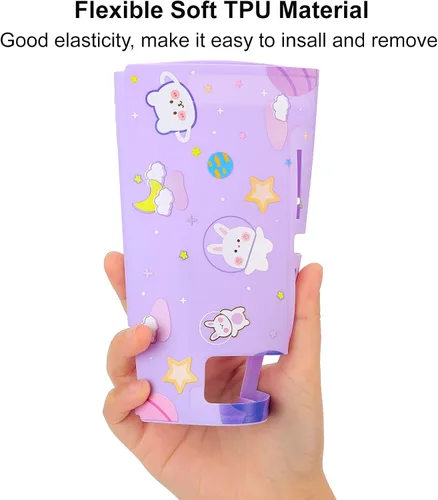 Vista 4 de Tscope Funda protectora acoplable para Nintendo Switch bonita funda delgada de TPU suave para consola NS y controladores Joy-Con con pantalla