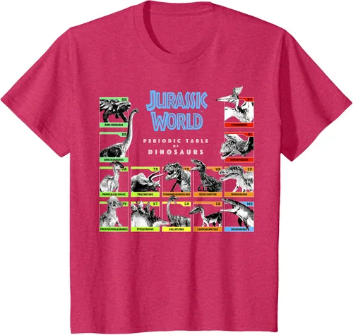 Vista 26 de Jurassic World Camiseta Periodic Table of Dinosaurs, Negro, S