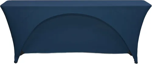 Vista 10 de YOUR CHAIR COVERS - Mantel elástico rectangular de elastano de 6 pies x 18 pulgadas, con espalda abierta para aula, color negro