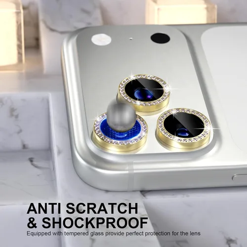 Vista 306 de Choiche Compatible para iPhone 16 Pro/iPhone 16 Pro Max Protector de Lente de Cámara, Vidrio Templado 9H Protector de Pantalla de Cubierta de Cámara