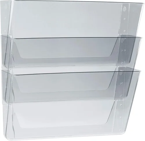 Vista 9 de Storex Archivadores de pared, tamaño legal, 16 x 10.55 x 4 pulgadas, transparentes, juego de 2 (70224A06C)