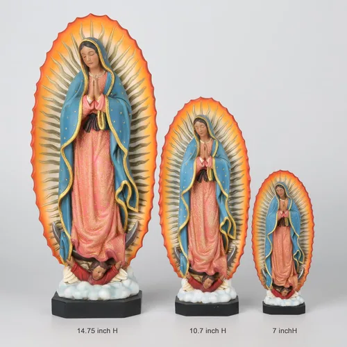 Vista 7 de Estatua católica BC de Nuestra Señora de Guadalupe, figura de la Virgen De Guadalupe, regalo religioso de la Santa Madre María para mamá, decoración