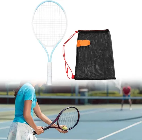Vista 4 de Colaxi Raqueta de tenis para niños, 21 pulgadas, marco de aleación de hierro, agarre antideslizante, equipo de tenis para parque recreativo patio