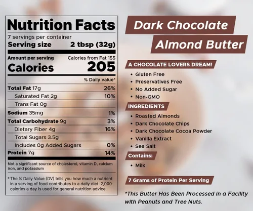 Vista 2 de Mantequilla de Almendra con Chocolate Oscuro de Laurel – Mantequilla de Nueces Alta en Proteínas – Untable con Sabor a Nutella – Mantequilla Baja