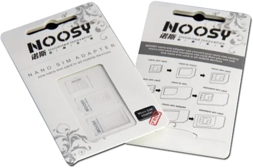 Vista 2 de Paquete de 3 adaptadores de tarjeta Nano SIM a micro o estándar para Apple iPhone 5 4S 4G 3GS 3G