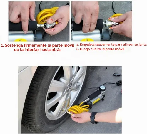 Vista 3 de Dromedary, compresor e inflador portable, eléctrico, para llantas de auto, bomba de 12v 35L/Min