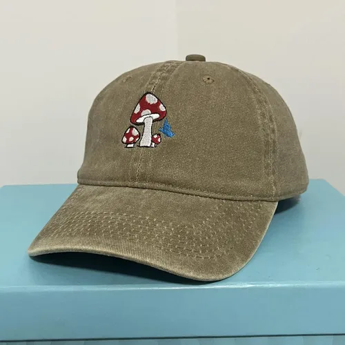 Vista 3 de Bukesiyi Sombrero bordado de hongos para hombres y mujeres