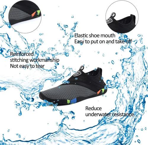 Vista 4 de Aqua Water - Calcetines deportivos para hombre y mujer, secado rápido, con parte superior de malla