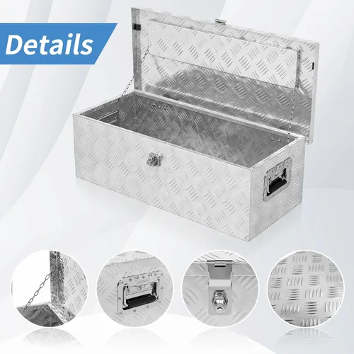 Vista 5 de Caja de herramientas de aluminio para camión de 30 pulgadas, cajas de herramientas para camioneta, caja de herramientas para caravana, ATV