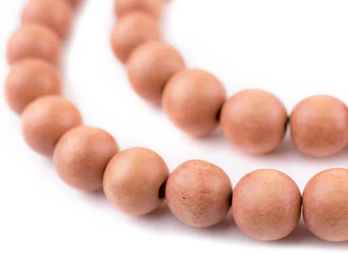 Vista 45 de TheBeadChest: cuentas de madera redondas naturales de 0.315 pulgadas, cuentas de madera sueltas espaciadoras para fabricar joyas, 4 tamaños