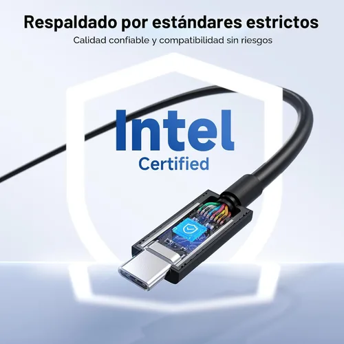 Vista 6 de Cable Matters [Certificado Intel] Cable Thunderbolt 5 de 80 Gbps, 1 pie/1.0 ft