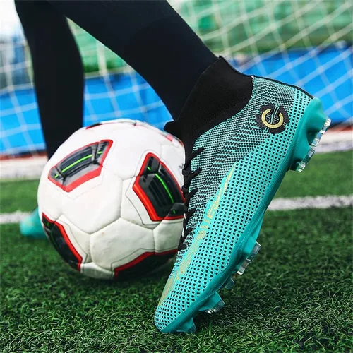 Vista 3 de Alto Césped Fútbol Cleats Transpirable Ligero Juvenil Profesional Botas de Fútbol Zapatos de Fútbol Zapatos de Interior al Aire Libre