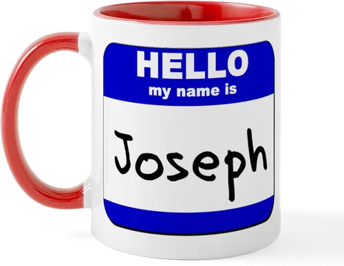 Vista 23 de CafePress Taza de café de cerámica con texto en inglés «Hello My Name Is Mary», de 11 oz (11.0 fl oz)