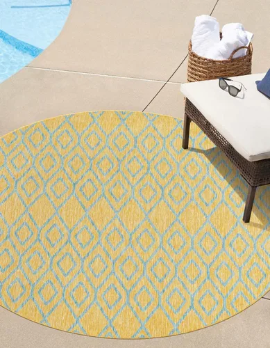 Vista 47 de Jill Zarin Outdoor Collection - Alfombra de área - Turcas y Caicos (2' 2" x 3' 1" Rectángulo Beige/Marrón)