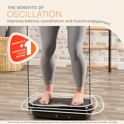 Vista 4 de Lifepro HexaPlate - Máquina de ejercicio con placa de vibración con puntos de acupuntura magnéticos y 9 ajustes preestablecidos, máquina